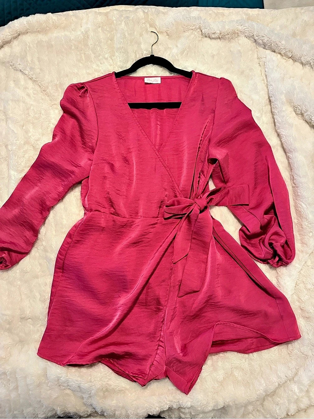Pink Wrap Mini Dress/Romper